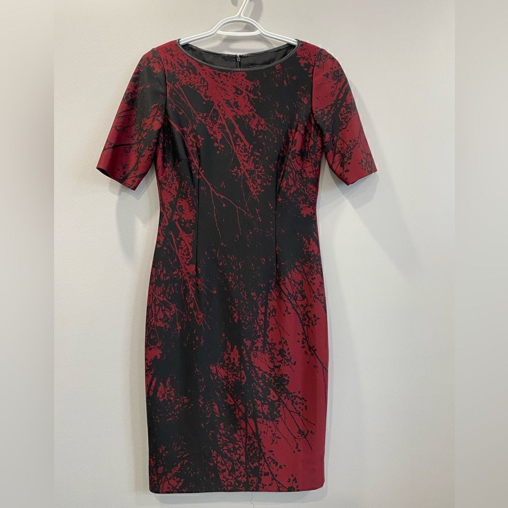 Tahari Short Sleeves Midi Dress